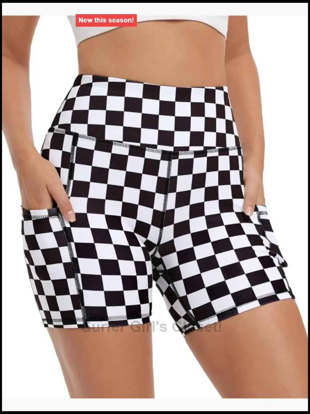High Waisted Workout Biker Shorts with Pockets, Buttery Soft 5
